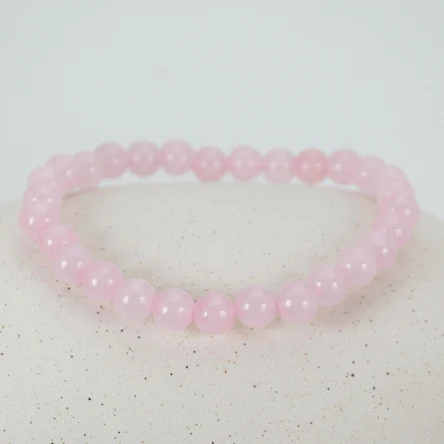 Браслет розовый кварц 6 мм