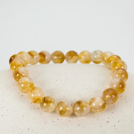 Браслет из цитрина 6 мм.